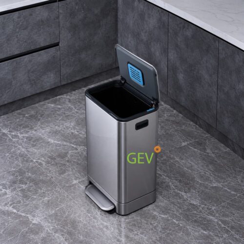 Thùng rác inox đạp chân cao câp 40L H73