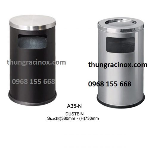 thung-rac-inox-tron-co-gat-tan-co-lon