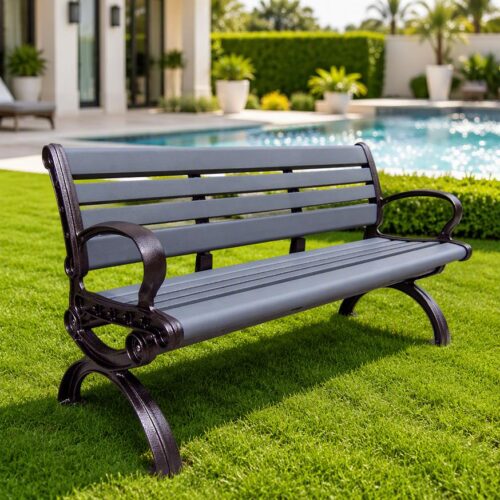 Ghế công viên nan nhựa HDPE GEV-CV-102 ảnh thực tế