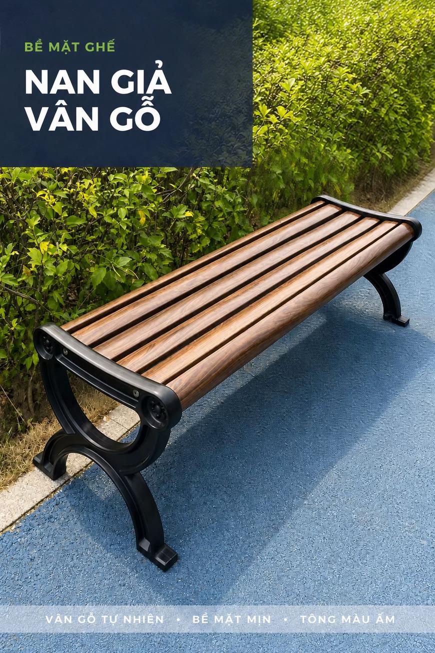 Nan ghế giả vân gỗ màu óc chó của ghế GEV-CV-106-C