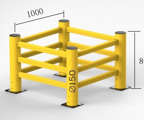 Rào bảo vệ cột nhà xưởng GEV-RC1 bằng chất liệu nhựa polyme biến tính