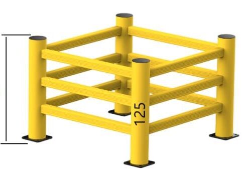 Rào bảo vệ cột nhà xưởng GEV-RC1-BN đường kính trụ 125mm đế lắp ngoài