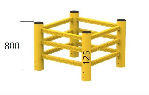 Rào bảo vệ cột nhà xưởng GEV-RC1-BT đường kính trụ 125mm